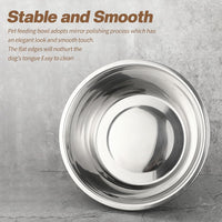 10 Pcs 8 Cup Metal Dog Bowls Stainless Steel Food Dish – Essentials for Dogs - 10 - image 3