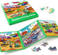 SYNARRY magnetic dinosaur puzzle book with three colorful dinosaur scenes - view 7