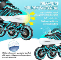 Adjustable Inline Skates for Kids Ages 4-12 – Fun for Kids & Family - Cyan / XLarge-Youth & Adult（6-9 US） - image 2