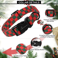 ARING PET Fall Dog Collars - Large / Christmas Red Green Checkered - image 2