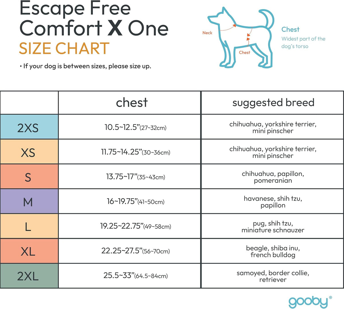 Gooby Comfort X One Dog Harness, Choke-Free - 2X-Small Chest (10.5-12.5") / Miami Yellow - image 4