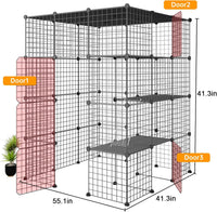 Extra Large Cat Cage, 4-Tier Catio - 41.3"L x 41.3"W x 41.3"H - image 2
