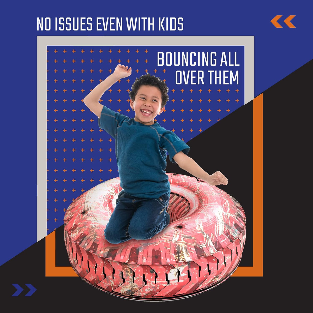 Skywin Inflatable Obstacles, Inflatable Battle Bunkers - 2 Pack / Blue & Orange - image 3
