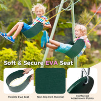 Decorlife 2 pack green outdoor swing seats with 66 inch coated chains - view 3