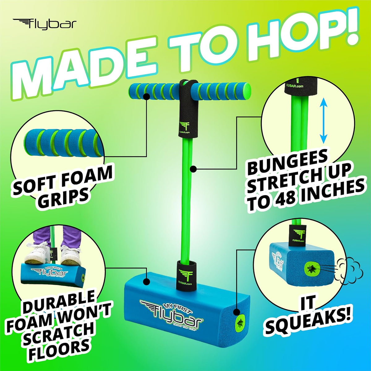 Flybar My First Foam Pogo Jumper for Kids Fun and Safe Pogo Stick - Blue - image 2