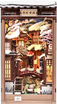 Fsolis Book Nook Kit Booknook Bookshop - Kyoto Snow Whisper
