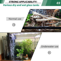 17.7 x 11.8 in 3D rock terrarium background panel made of PU foam - view 4
