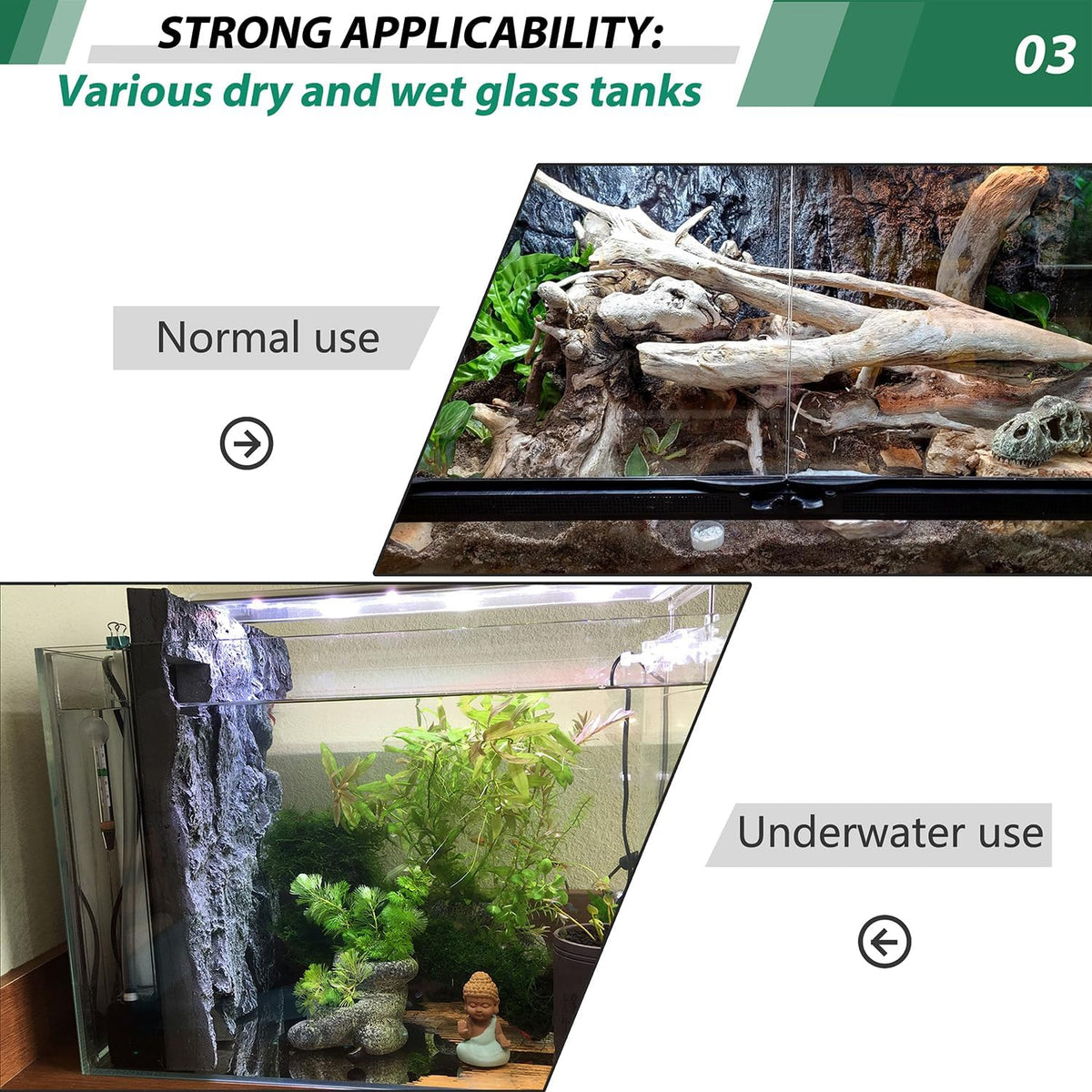 17.7 x 11.8 in 3D rock terrarium background panel made of PU foam - view 4