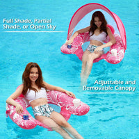 Jasonwell Pool Float with Canopy - Rose / X-Large - image 4