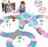 264 PCS Construction Race Tracks for Kids Toys - Unicorn Race Track