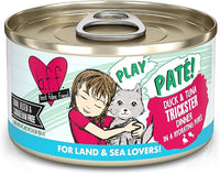 Weruva B.F.F. Play - Best Feline Friend Paté Lovers, Aw Yeah!, Duck & Tuna Trickster with Duck & Tuna, 2.8oz Can (Pack of 12)