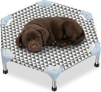 Kuntrust Elevated Outdoor Dog Bed, Medium Size, Cotton Material - Triangle / 6 sided Small