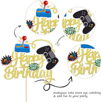ZHUOWEISM 36 video game cupcake toppers with game controller designs - view 13