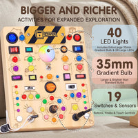 RichBoy Busy Boards, Lights Switch-Style, Wooden - Classic 7.8" x 6.5" - image 3