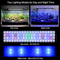 WATER REBIRTH LED Aquarium Light, Full Spectrum Fish Tank Led Light with Aluminum Alloy Shell Extendable Brackets (30-36 in)