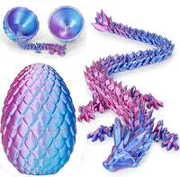 Small Dragon Eggs with Dragon Inside - Gradient Light Purple-red / M (H:5.8 inches)