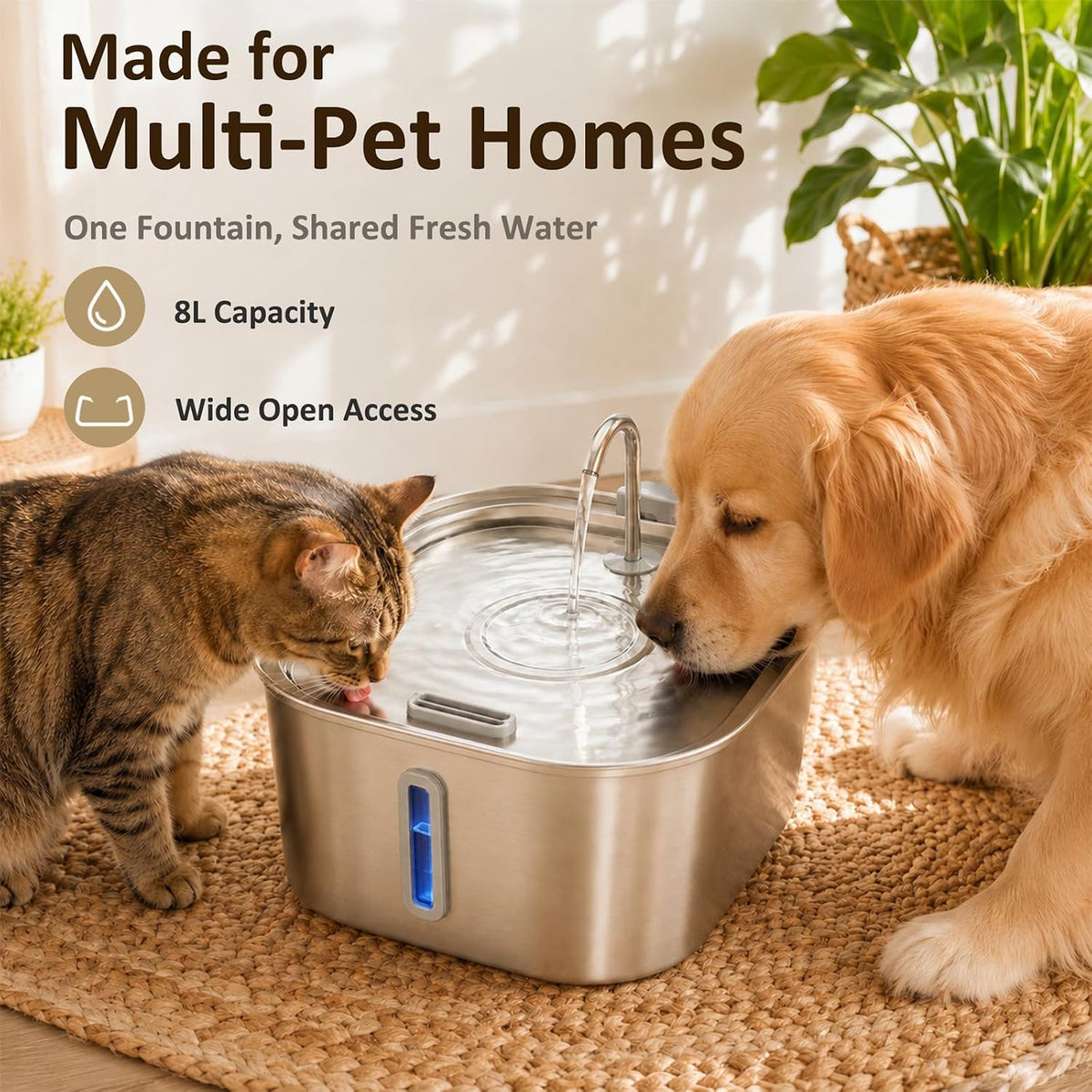 Dog Water Fountain for Large Dogs - Strip Window - image 4
