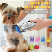 Dog Clippers Grooming Kit with Paw Trimmer - Silver - image 4