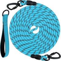 Joytale Long Dog Leash for Yard Tie Out & Recall Training - Blue / 50FT