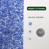 BXI 2.2 Lbs Small Aquarium Substrate Gravel Sand - Multicolored Light Blue / 2.2 lbs, 0.12''-0.24''(Small) - image 2