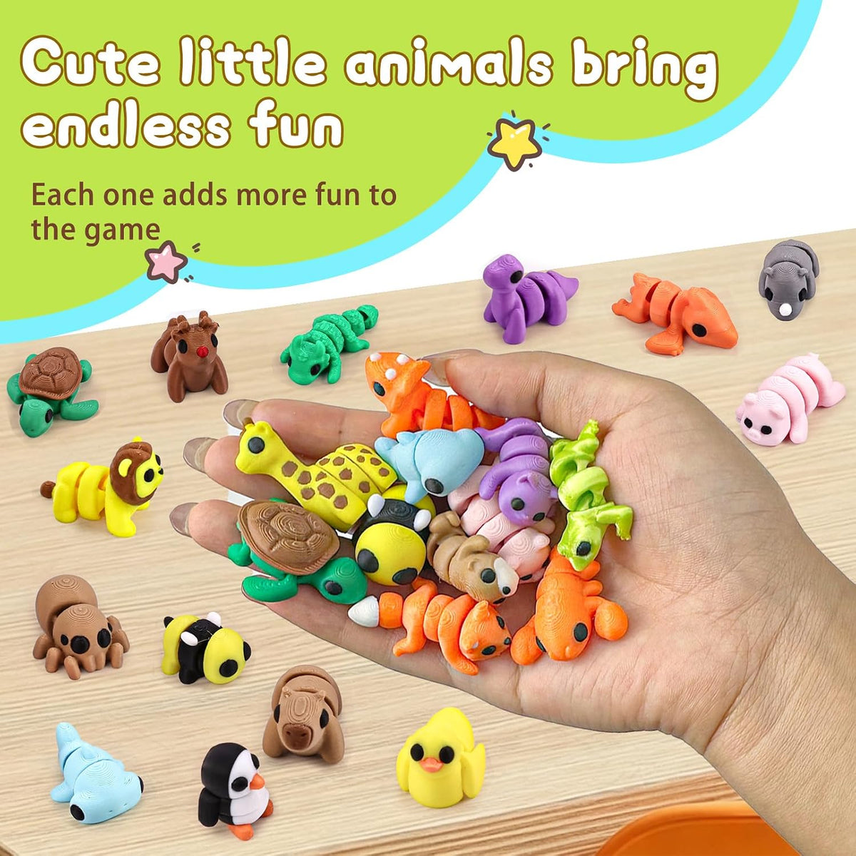 50 pcs 3D Printed Animal Figurines - Animal 50 - image 4