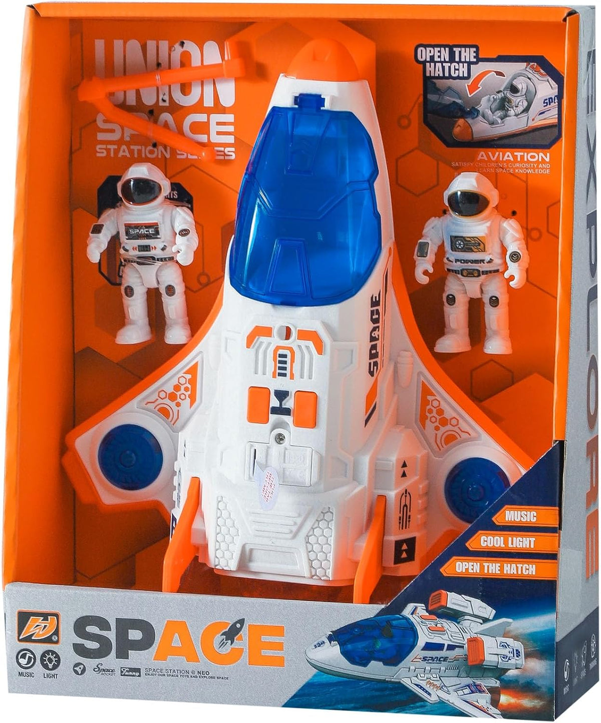Wbzle space ship toy with astronaut figure, opening cockpits and telescopic arm - view 4