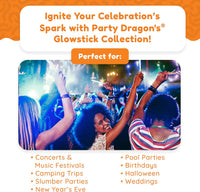 Glow Fever 209-piece glow sticks bulk party pack with connectors and glasses - view 6
