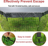 Dog Playpen Cover Sun/Rain Proof Top - 24 inch 8 panel cover black - image 3