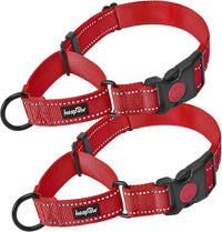 Haapaw Escape-Proof Martingale Dog Collar - Red / L / 2-Pack Collars