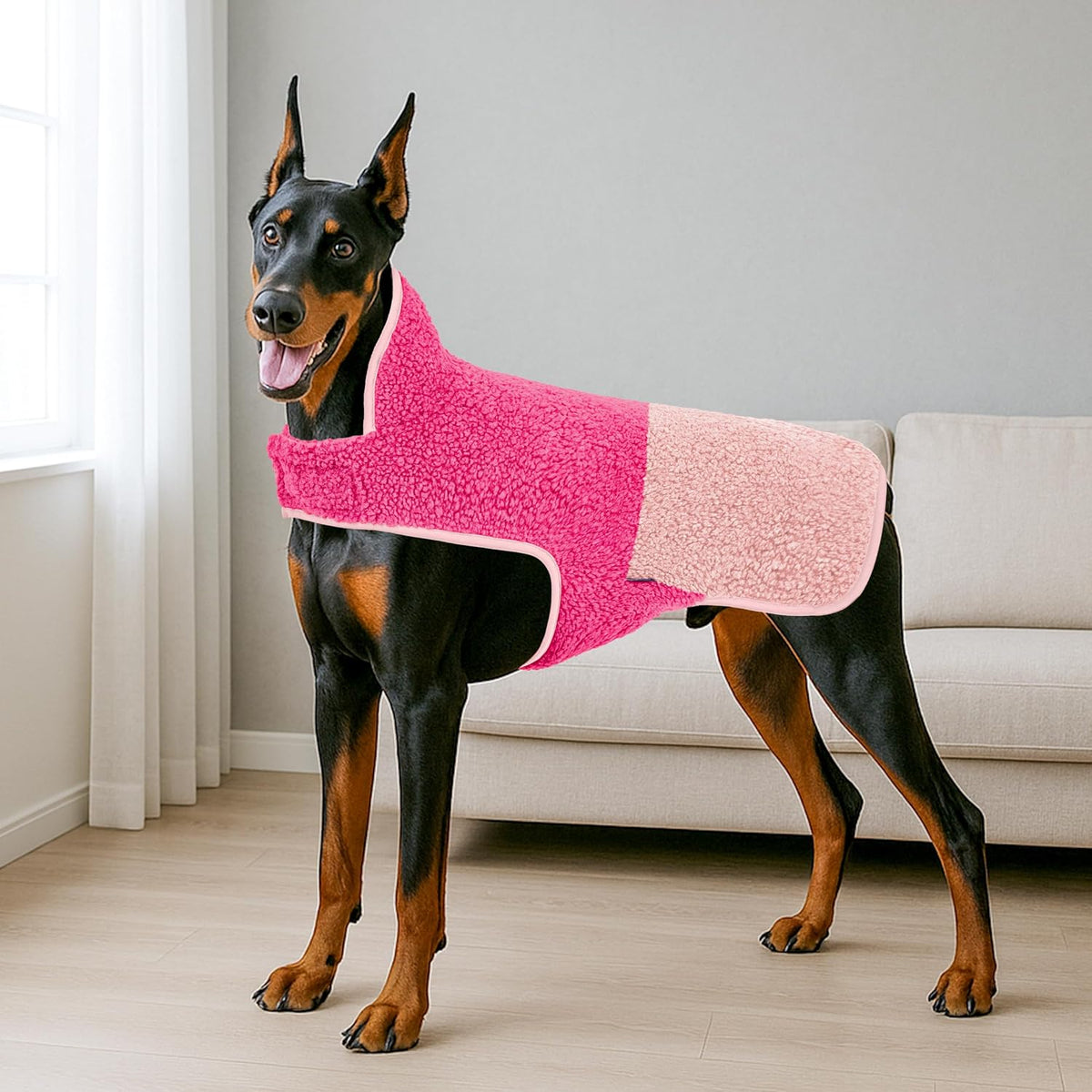 Sherpa Dog Coat Reversible Dog Jackets for Small Dogs, Pink, M – Essentials for Dogs - Rose Red / XX-Large (38-65lbs) - image 4