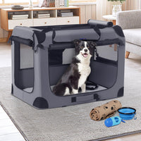 Portable Collapsible Dog Crate - Gray / 32.0"L x 23.0"W x 23.0"H - image 3