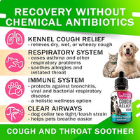 Kennel Cough Drops for Dogs and Cats - 2oz Pet Herbal Remedy - Throat Soother - Homeopathic Respiratory Support - Dry, Wet & Barky Pet Cough and Cat Asthma, Sinus Congestion Treatment - Made in USA