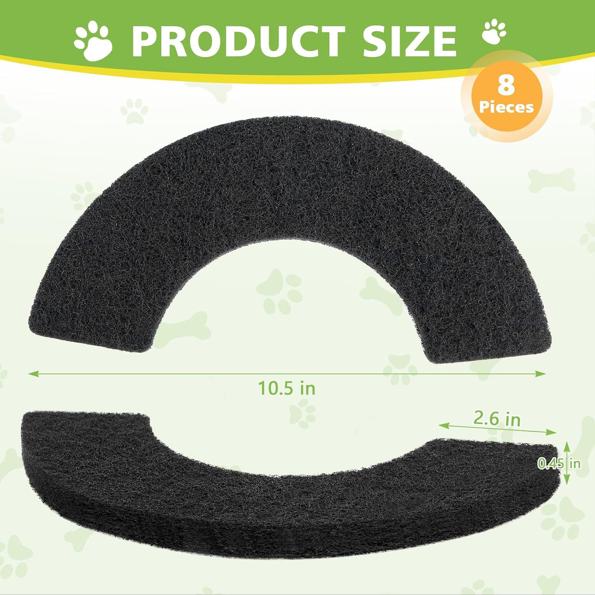 8 Pack Thickened 0.45” Carbon Filters Compatible with Litter Robot 4 - image 2