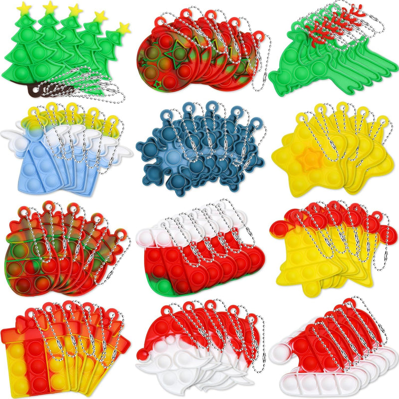 30pcs Halloween Mini Pop Keychain Fidget Toys - Christmas(60pcs)