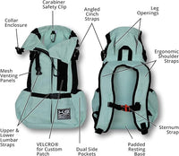 K9 Sport Sack Air 2 - Medium, Summer Mint - Ideal for Dogs with 17-19” Back Length - Durable, Breathable Backpack-Style Carrier - Perfect for Walks, Short Hikes & Public Transportation