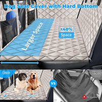 URPOWER XL Dog Back Seat Extender for Crew Cab Truck, Hard Bottom Dog Car Seat Cover Waterproof Dogs Car Hammock Pet Backseat Bed, Pet Truck Accessories for F150 / RAM 1500/ Tundra Crew Cab