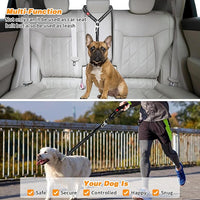 BWOGUE Pet Dog Cat Seat Belt Reflective Car Dog Headrest Restraint Leash Elastic Buffer Bungee Adjustable Tangle-Free Safety Leads Vehicle Seatbelt Harness for Small, Medium and Large Dogs (1 Pack)