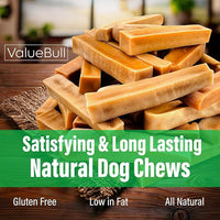 ValueBull Himalayan Yak Cheese Dog Chews, Medium, 100 ct Wholesale Pack - Long Lasting for Aggressive Chewers, All Natural, Healthy & Safe, Low Odor Nepal Yak Milk Chews