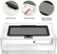 Reptile PC Terrarium Amphibian Tank Spider Enclosure Snake Cage 7x11.8x5.9inch Suitable for breeding Leopard Gecko,Frog,Hermit Crab,Lizards,Isopod,Tarantula,Turtles,Chameleons,Jumping Spiders