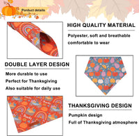 ADOGGYGO Pink Halloween Dog Bandanas Girl - X-Large / Thanksgiving - image 4
