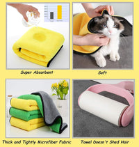 2 Pack Dog Towels Super Absorbent Pet Bath Towel Microfiber Dog - 2 x Medium - image 4