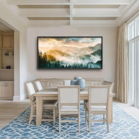Mountain Large Wall Art Foggy Forest Landscape Pictures Sunrise Wall Decor Nature Scenery Canvas Print Painting Artwork for Bathroom Living Room Bedroom 60L" x 30W"