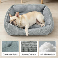 MIXJOY Dog Bed for Large Medium Small Dogs - Light Gray / M(25’’x 21’’x 8’’) - image 2