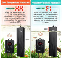 hygger Aquarium Heater 1000W,Submersible Fish Tank Heater with Adjustable Temperature Digital LED Controller,Overheating & Auto Shut Off Protection,for Saltwater & Freshwater Fish Tank 110-240Gallon