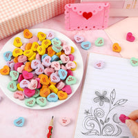 JUNEBRUSHS 150Pcs Fall Mini Erasers - Heart Style - image 3