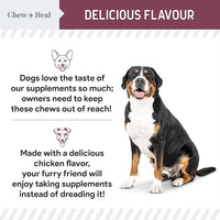 12-in-1 Multivitamin for Senior Dogs - 60 Senior Dog Vitamin and Supplement Soft Chews for Hip and Joint - Advanced Formula with Glucosamine, Omega 3,6,9, Vitamins, Probiotics - Made in The USA