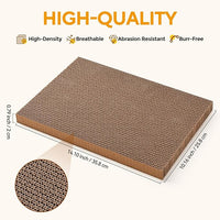 AUSCAT Cat Scratcher Box with 6PCS Cat Scratching Board, Cardboard Cat Scratchers for Indoor Cats, Reversible Cat Scratch Pads for Small Medium Kittens, 14.6" L x 10.9" W x 5.2" H