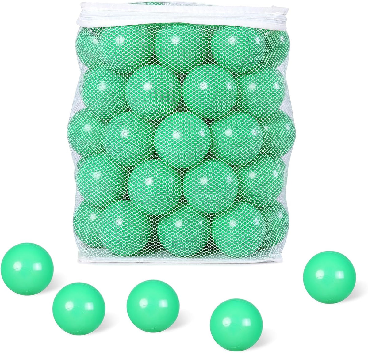 Guesvot 50 rainbow ball pit balls, 2.75 inch, with reusable storage bag - view 23