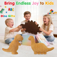 Dino Nugget Pillow Plush, Dinosaur Chicken Plush Nuggets Pillow Funny Birthday Gifts for Boys - Brown Kentrosaurus / Small - image 4