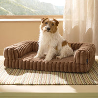 Bedsure ComfyFleece Memory Foam Orthopedic XL Dog Bed Washable 42" – Essentials for Dogs - Camel Brown / 30.0"l X 20.0"w X 6.5"th